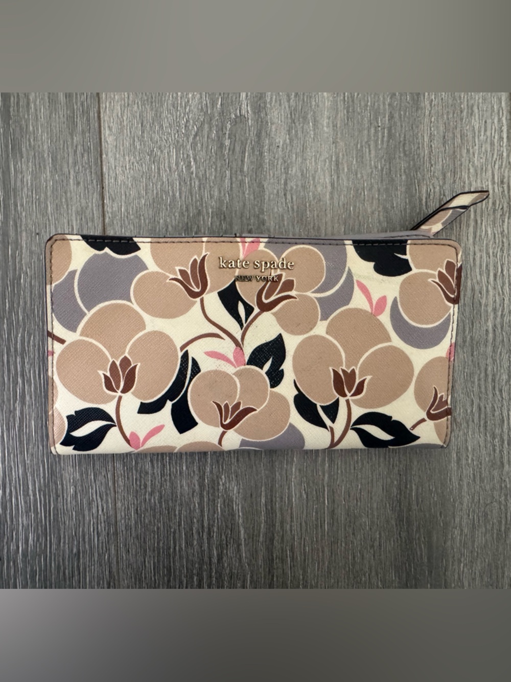 Kate Spade Floral Women's Wallet - Brown and Pink